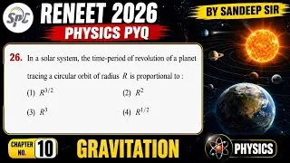 Thumbnail: In a solar system, the time period of revolution of a planet tracing a circular orbi | RE- NEET 2026