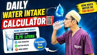Thumbnail: Daily Water Intake Calculator 💧 Find Exactly How Much Water YOU Should Drink Every Day!