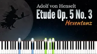 Thumbnail: Étude Op. 5 No. 3 ‘Hexentanz’ - Adolf von Henselt | Piano Tutorial | Synthesia | How to play