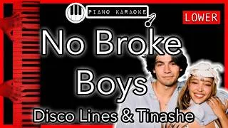 Thumbnail: No Broke Boys (LOWER -3) - Disco Lines, Tinashe - Piano Karaoke Instrumental