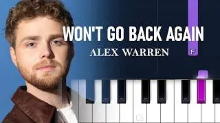 Thumbnail: Alex Warren - WON'T GO BACK AGAIN (Piano Tutorial)