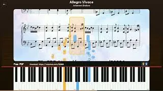 Thumbnail: Free Piano Sheet Allegro Vivace - Hungarian Dance No. 5