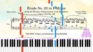 Thumbnail: Free Piano Sheet Étude No. 22 in F Minor by Stephen Heller