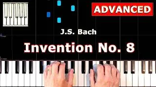 Thumbnail: Bach - Invention 8 - Piano Tutorial Easy