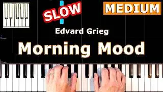 Thumbnail: Morning Mood - Edvard Grieg - SLOW Piano Tutorial