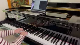 Thumbnail: Happy the Home When God Is There  |  early beginner piano hymn  |  sheet music link below