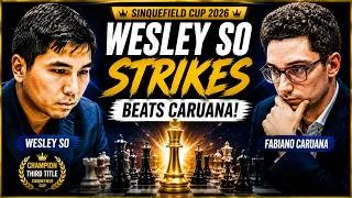 Thumbnail: Wesley So: The Champion Strikes Again! | Fabiano Caruana vs Wesley So | Chess Analysis