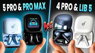 Thumbnail: NEW! soundcore Liberty 5 Pro & 5 Pro Max VS Liberty 4 Pro & 5