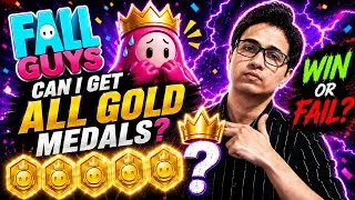Thumbnail: Can I Get ALL GOLD MEDALS in Fall Guys? 👑🏅 (Solo Show Challenge)