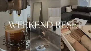 Thumbnail: RELAXING WEEKEND RESET ROUTINE | cleaning motivation + reset for the new week