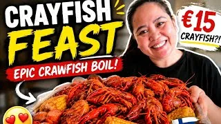 Thumbnail: €15 Crayfish in Finland?! 🦞🇫🇮 | My First Epic Cajun Crawfish Boil! 🔥