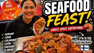 Thumbnail: Treating Myself to a Seafood Feast in Finland! 🦞🦐 | Holy Crab Finland🇫🇮