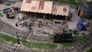 Thumbnail: A cute little model train diorama of a sawmill - On30 scratch build micro railroad layout