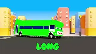 Thumbnail: Wheels on the Bus 🚌 | Big vs Small, Long vs Short & Tall vs Tiny | Pilli Go Nursery Rhymes