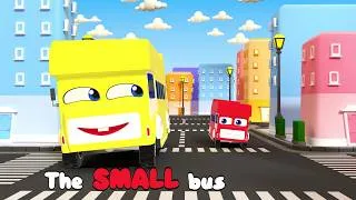 Thumbnail: Wheels on the Bus 🚌 | Big vs Small, Long vs Short & Tall vs Tiny | Pilli Go Nursery Rhymes