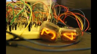 Thumbnail: Multiplexed Transistor Nixie Clock Prototype