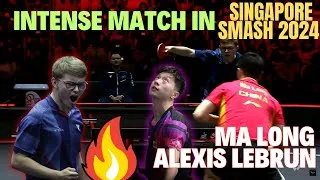 Thumbnail: Intense battle between MA LONG and ALEXIS LEBRUN in Singapore Smash 2024! | Alexis Lebrun vs Ma Long