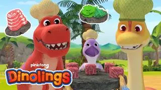 Thumbnail: I'm a Dinosaur Chef Today | Carnivore vs Herbivore Dinosaurs | Dinolings Official