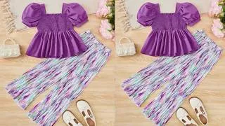 Thumbnail: Kids top with plazzo cutting and stitching/baby dress design