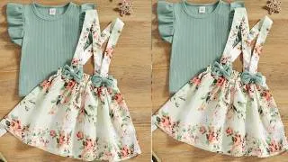Thumbnail: Kids top with skirt cutting and stitching/Baby Frock design