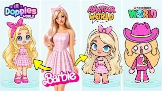 Thumbnail: 😱 BARBIE in 3 GAMES?! Avatar World, Toca Boca & Dopples 🌍 PAZU