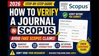 Thumbnail: How to Verify a Scopus Indexed Journal (2026) | Official Method | Avoid Fake Scopus Journals