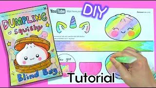Thumbnail: (Tutorial) How to make Dumpling Squishy Blind bag + Coloring #paperdiy #printablecoloring