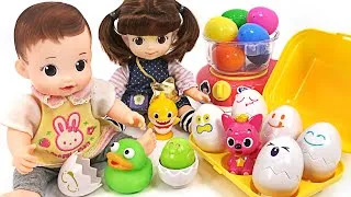 Thumbnail: The fairy changed the egg into a rainbow egg~ Baby Shark, Pinkfong, Kongsuni color play