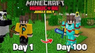 Thumbnail: I Survived 100 Days in Jungle Only World in Hardcore Minecraft (Hindi)