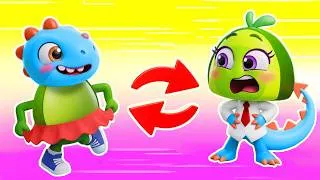 Thumbnail: 👔👗Where Is My Body? Switch Body Puzzle Game For Kids! Dinosaur & Aliens | PP Family #top #viral