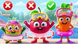 Thumbnail: Kids Learn Simple Swimming Pool Safety Rules | Good Habits | Nursery Rhymes & Songs | PP Family