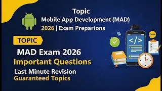 Thumbnail: Mobile App Development Important Questions 2026 | Last Minute Revision