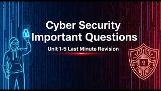 Thumbnail: Cyber Security Exam Preparation | Unit 1–5 Important Questions