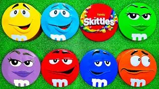 Thumbnail: Satisfying Video | Beautiful Unpacking Sweet M&M'S and Rainbow Skittles Candy From Glossy Tins ASMR
