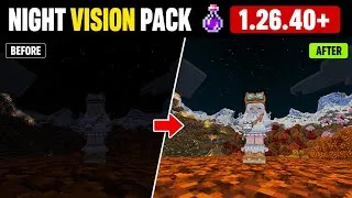 Thumbnail: Minecraft Night Vision Texture Pack 26.44 | Works in Servers & Realms 🔥