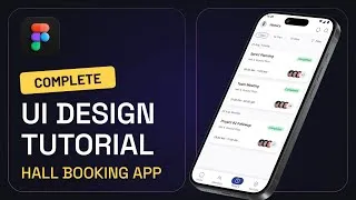 Thumbnail: Advanced UI Design (+ free file 🎁)  in Figma | Meeting Room Booking App | Complete Video