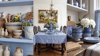 Thumbnail: How to Create a Nostalgic Blue and White Cottage Kitchen: Summer Decor Tips
