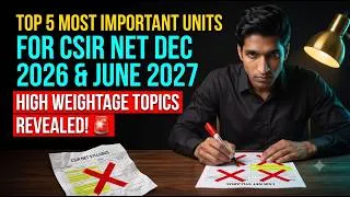 Thumbnail: Top 5 Most Important Units for CSIR NET DEC 2026 & JUNE 2027 | High Weightage Topics Revealed!