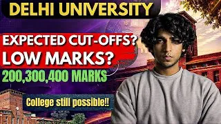 Thumbnail: LOW MARKS? 😱 Don't Panic! DU Expected Cut Off 2026 + College Chances