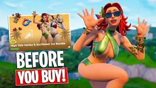Thumbnail: HIGH TIDE HARLEY and SUNFLOWER IVY Bundle | Gameplay + Combos! Before You Buy (Fortnite)