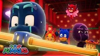Thumbnail: The Pagoda Hiding Secrets 🦉😺🦎 PJ Masks Full Episodes 🦸 Superhero Cartoons for Kids #pjmasks