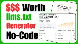 Thumbnail: Made a website that Generate LLMs.txt for Free and Beat Your Competitors to This New Ranking Factor