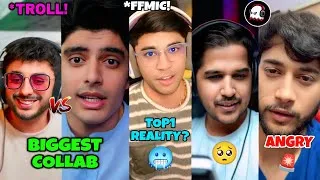 Thumbnail: Youtubers Biggest Collab 🔥| Ajju Bhai Troll Carryminati 🤬| Ug Ayush Top1 Reality Expose 💔|Syco Army🚫