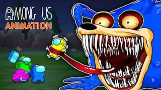 Thumbnail: [어몽어스 Among Us] SONIC CHARACTER vs Mini Crewmate - FUNNY ANIMATION