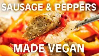 Thumbnail: Homemade Seitan Sausage and Peppers (Vegan Comfort Food)