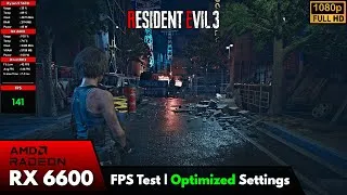 Thumbnail: Resident Evil 3 Remake | RX 6600 FPS Test | 1080p Optimized Settings 2025