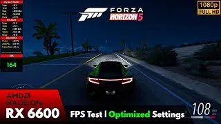 Thumbnail: Forza Horizon 5 | RX 6600 FPS Test | 1080p Optimized Settings 2025
