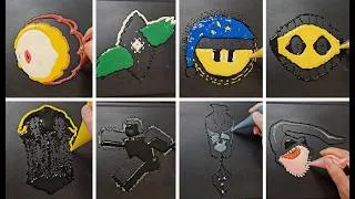 Thumbnail: Roblox Grace Entities: Carnation, Dozer, seesay, Doppel, Fool, Slugfish...pancake art challenge