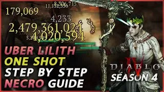 Thumbnail: Uber Lilith Necro ONE SHOT Step By Step Guide (Season 4) | EASY RESPLENDENT SPARK | Diablo 4