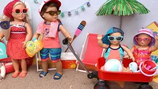 Thumbnail: Watch the Dolls Have Beach Day Fun! Learn to protect against the sun!
